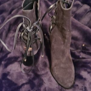 Suade leather Jimmy Choo wrap lace botties